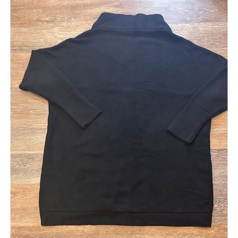 Black Mock Turtleneck Oversized Knit‎ Sweater NEW